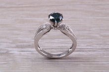 Load image into Gallery viewer, Dressy Blue and White Diamond Ring, Over Two carat Diamonds