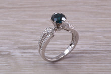Load image into Gallery viewer, Dressy Blue and White Diamond Ring, Over Two carat Diamonds