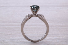 Load image into Gallery viewer, Dressy Blue and White Diamond Ring, Over Two carat Diamonds