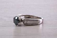 Load image into Gallery viewer, Dressy Blue and White Diamond Ring, Over Two carat Diamonds