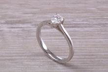 Load image into Gallery viewer, Half carat D colour Certified Tear Drop Cut Diamond set Solitaire