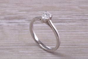 Half carat D colour Certified Tear Drop Cut Diamond set Solitaire