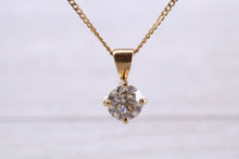 Load image into Gallery viewer, Simple and Elegant Half carat Diamond Solitaire Necklace, Available in Your Choice of Metals