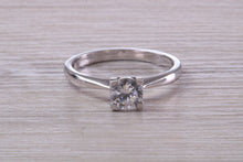 Load image into Gallery viewer, Dainty Four Claw set One carat Moissanite Diamond Solitaire