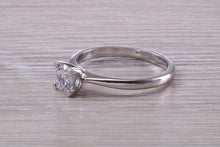 Load image into Gallery viewer, Dainty Four Claw set One carat Moissanite Diamond Solitaire