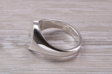 Load image into Gallery viewer, Chunky Sterling Silver Diamond set Signet Ring, Free Engraving
