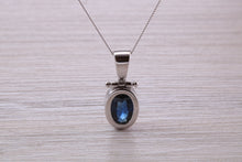 Load image into Gallery viewer, One carat Beautiful Blue Sapphire Necklace