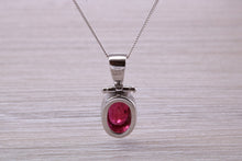 Load image into Gallery viewer, Beautiful One carat Oval cut Ruby set White Gold Necklace