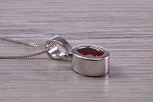Load image into Gallery viewer, Beautiful One carat Oval cut Ruby set White Gold Necklace