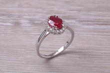 Load image into Gallery viewer, One and Half carat Stunning Ruby and Diamond Cluster Ring
