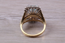 Load image into Gallery viewer, 5 carat Emerald cut Aquamarine and Diamond Ring