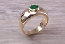 Load image into Gallery viewer, One carat Gentlemen&#39;s Chunky Emerald set Ring