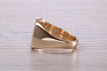 Load image into Gallery viewer, Chunky and Heavy Diamond set Yellow Gold Signet Ring