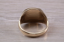 Load image into Gallery viewer, Chunky and Heavy Diamond set Yellow Gold Signet Ring, Made from Solid Cast Gold, British Hallmarked