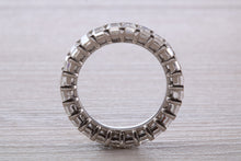 Load image into Gallery viewer, Very Dressy Eight carats Emerald cut Moissanite Diamond set Platinum Band