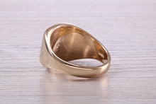 Load image into Gallery viewer, Chunky and Heavy Diamond set Yellow Gold Signet Ring