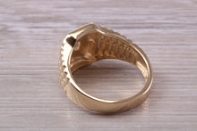 Load image into Gallery viewer, Diamond set Yellow Gold Signet Ring