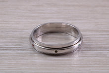 Load image into Gallery viewer, Multi Gemstones set Spinning Band in 18ct White Gold