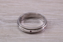 Load image into Gallery viewer, Multi Gemstones set Spinning Band in 9ct White Gold