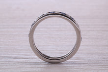 Load image into Gallery viewer, Full Circle set Diamond and Sapphire Band