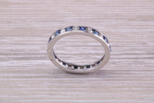 Load image into Gallery viewer, Full Circle set Diamond and Sapphire Band