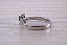 Load image into Gallery viewer, Blue Sapphire and Diamond set Platinum Ring
