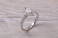 Load image into Gallery viewer, Halo set Marquise Cut Certified Diamond Engagement Ring