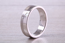 Load image into Gallery viewer, Gents Chunky 6 mm wide Diamond set White Gold Band