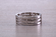 Load image into Gallery viewer, Chunky 7 mm wide Diamond set White Gold Band