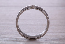 Load image into Gallery viewer, 6 mm wide Diamond set White Gold Band