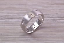Load image into Gallery viewer, 6 mm wide Third of a carat Diamond set 18ct White Gold Band