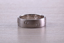 Load image into Gallery viewer, 6 mm wide Third of a carat Diamond set 18ct White Gold Band