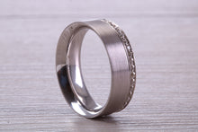 Load image into Gallery viewer, 7 mm Wide Full Circle Diamond set White Gold Band