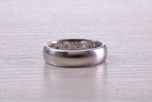 Load image into Gallery viewer, 5 mm wide Sparkle Diamond set White Gold Unisex Band