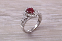 Load image into Gallery viewer, Very Dressy One carat Ruby and Diamond Ring
