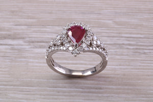 Very Dressy One carat Ruby and Diamond Ring