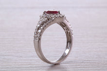 Load image into Gallery viewer, Very Dressy One carat Ruby and Diamond Ring