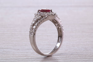 Very Dressy One carat Ruby and Diamond Ring