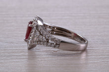 Load image into Gallery viewer, Very Dressy One carat Ruby and Diamond Ring