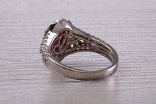 Load image into Gallery viewer, Very Dressy One carat Ruby and Diamond Ring