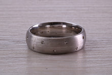 Load image into Gallery viewer, Gents 6 mm Wide Patterned White Gold Band