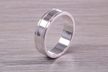 Load image into Gallery viewer, Gents 6 mm Wide Patterned White Gold Band