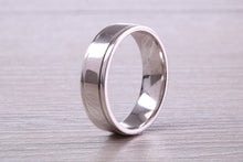 Load image into Gallery viewer, Gents 6 mm Wide Patterned White Gold Band