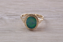 Load image into Gallery viewer, Stunning Oval cut Opal set in Solid Yellow Gold Ring