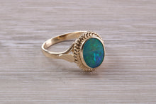Load image into Gallery viewer, Stunning Oval cut Opal set in Solid Yellow Gold Ring