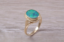 Load image into Gallery viewer, Stunning Oval cut Opal set in Solid Yellow Gold Ring