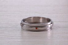 Load image into Gallery viewer, Multi Gemstones set Spinning Band in 9ct White Gold