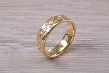 Load image into Gallery viewer, 6 mm wide Sparkle Diamond set Yellow Gold Unisex Band
