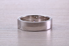 Load image into Gallery viewer, Gents Chunky 6 mm wide Diamond set White Gold Band