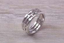 Load image into Gallery viewer, Chunky 7 mm wide Diamond set White Gold Band
